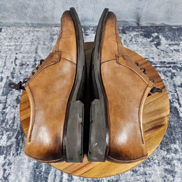 ECCO Calcan Shoes Mens 46/ 12 Brown Leather Lace Up Casual Apron Toe Derby main image 11